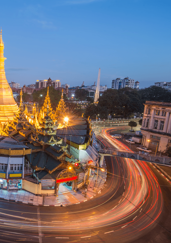Yoma Car Share Member Sign In Yangon traffic with long exposure at sule pagoda famous landmark after sunset yangon,myanmar